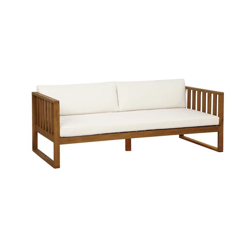 Foray Brown Outdoor Acacia Wood Daybed