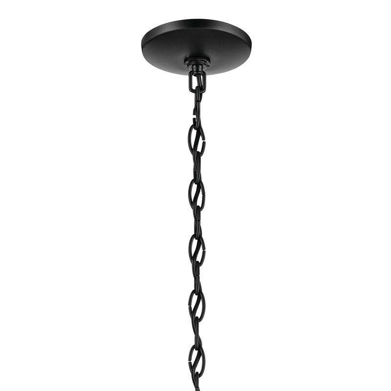 Kichler Lighting Jolie 9-Light Chandelier with Satin Etched Glass in Black