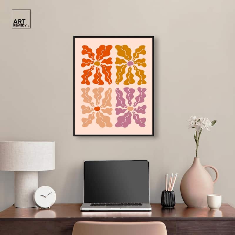 Four Flowers Poster Canvas by Art Remedy