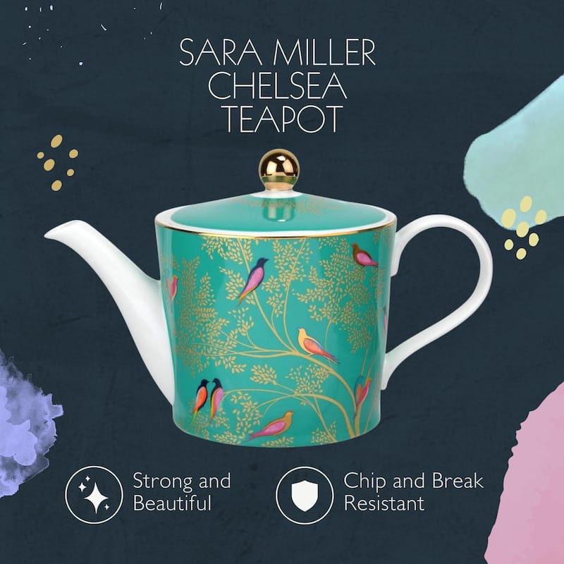 Portmeirion Sara Miller London Chelsea Collection 2 Pint Teapot - 2 Pint