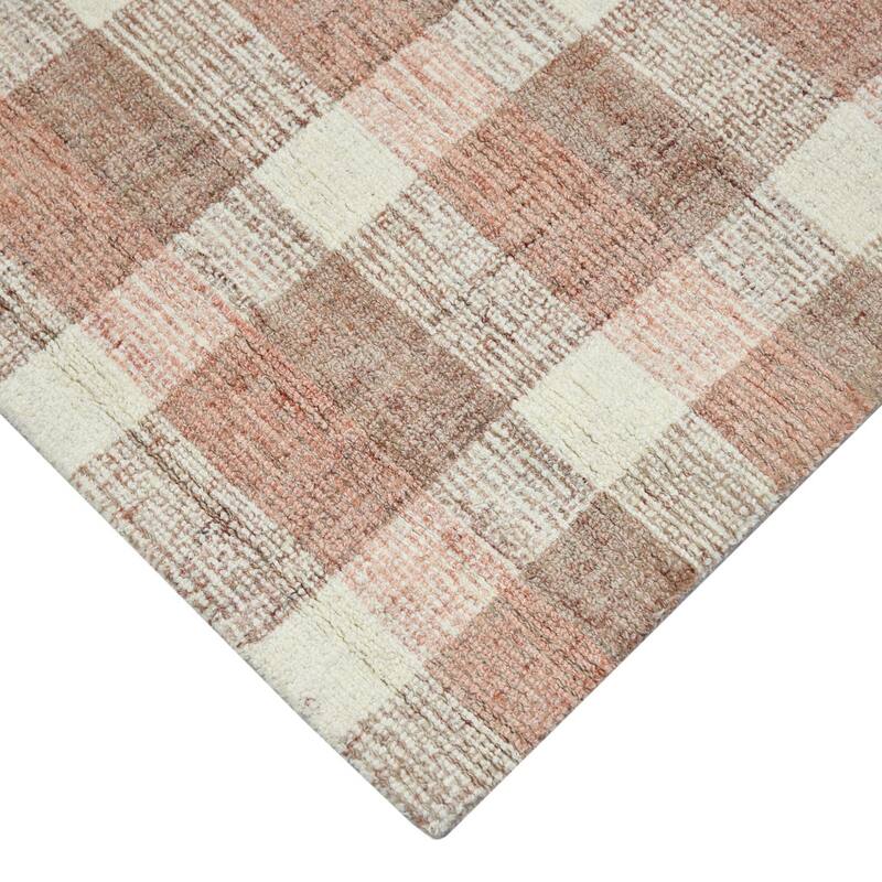 HomeRoots Plaid Transitional Rectangle Area Rug