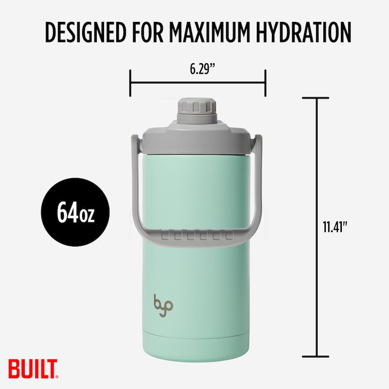 Byo 64 Oz Double Walled Insulated Stainless Steel Bottle - 64 Oz