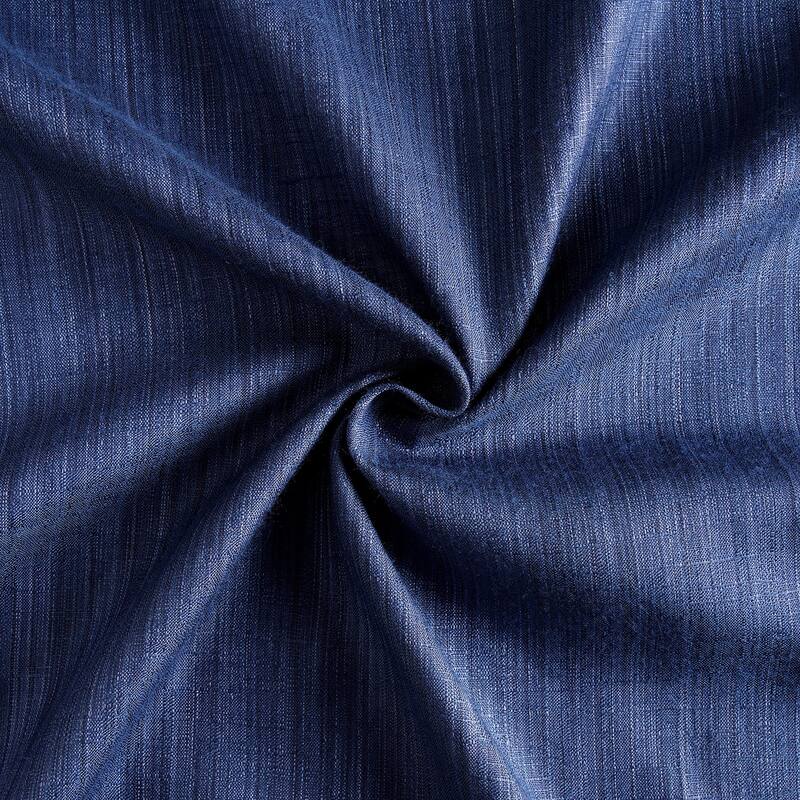 Exclusive Fabrics Rustic Linen Weave Light Filtering Curtains for Bedroom & Living Room Curtains - 2 Panel Drapes