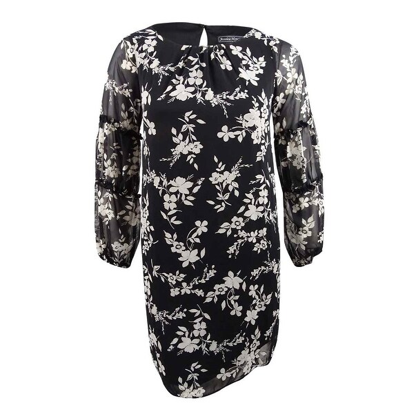 floral chiffon ruffle dress