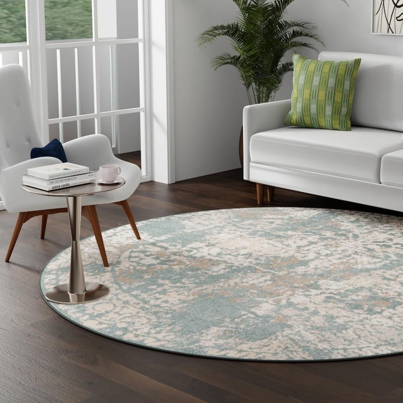 Contemporary Daisy Collection Area Rug
