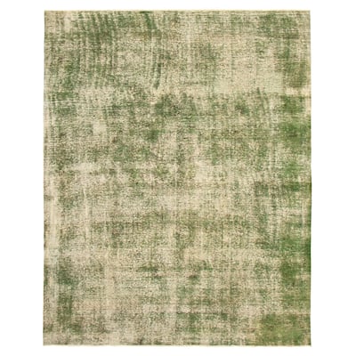 ECARPETGALLERY Hand-knotted Color Transition Green Wool Rug - 9'8 x 12'3