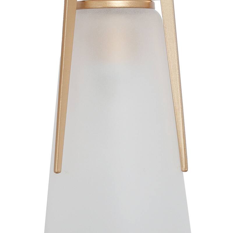 Modern Glam Frosted Glass Bronze Gold Bathroom Vanity Lights Dimmable Wall Sconces