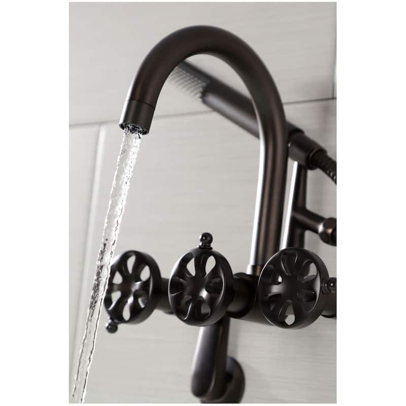 Kingston Brass AE815.RX Belknap Wall Mounted Tub Filler with Built-In