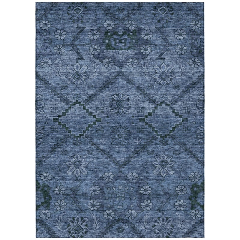 Machine Washable Indoor/ Outdoor Chantille Boho Global Rug