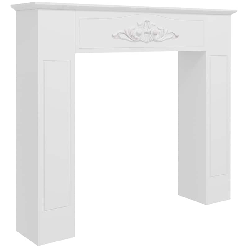 HOMCOM Fir Wood Fireplace Mantel Surround, 44.75" W x 40" H, Freestanding Electric Fireplace Stove Mantel