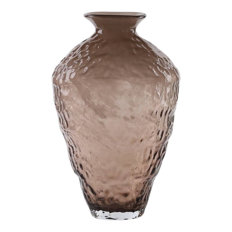 Glass Decorative Vase Contemporary Textured Flower for Home Decor