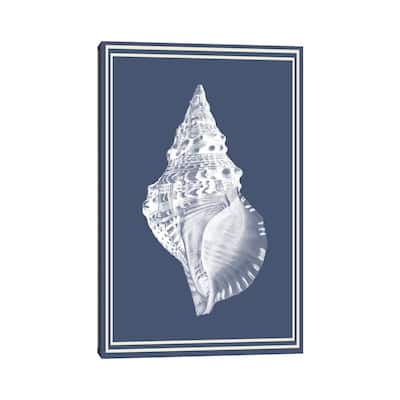 iCanvas "Mixed Nautical White On Indigo Blue III" by Fab Funky Canvas Print