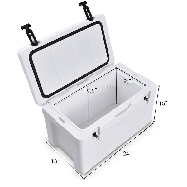 Costway 55 Quart Cooler Portable Ice Chest W/ Cutting Board Basket For  Camping White : Target
