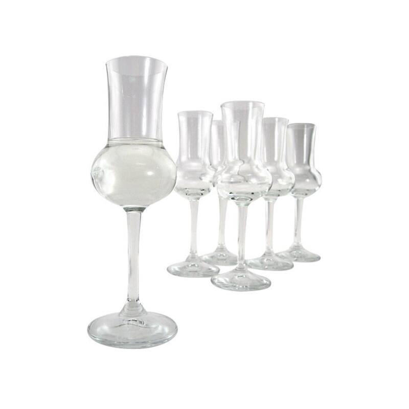 Bormioli Rocco Set of 6 Riserva Grappa Glasses - 2.75 oz. - 2.75 oz.