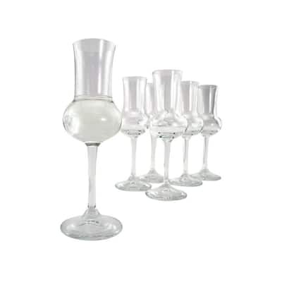 Bormioli Rocco Set of 6 Riserva Grappa Glasses - 2.75 oz.