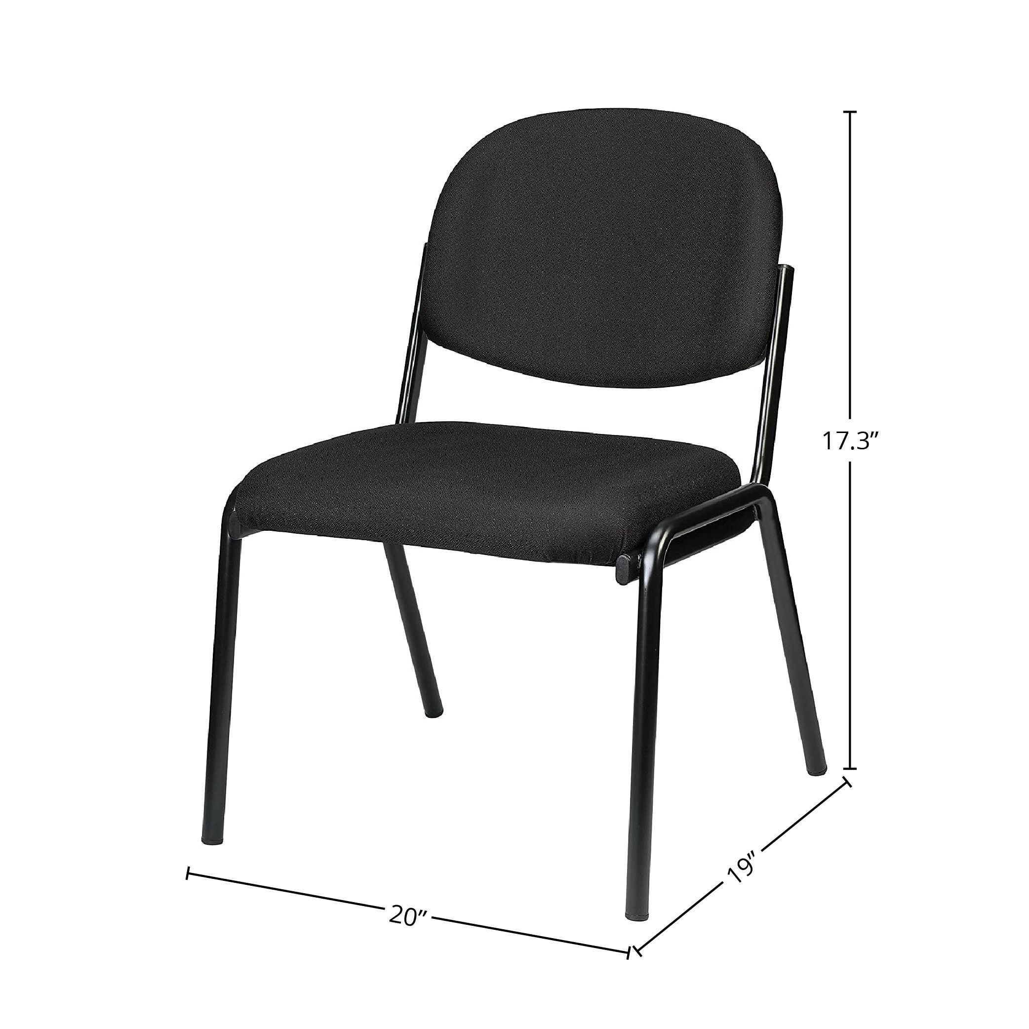 Eurotech Seating Dakota Side Chair with No Arms, Black (Set of 2