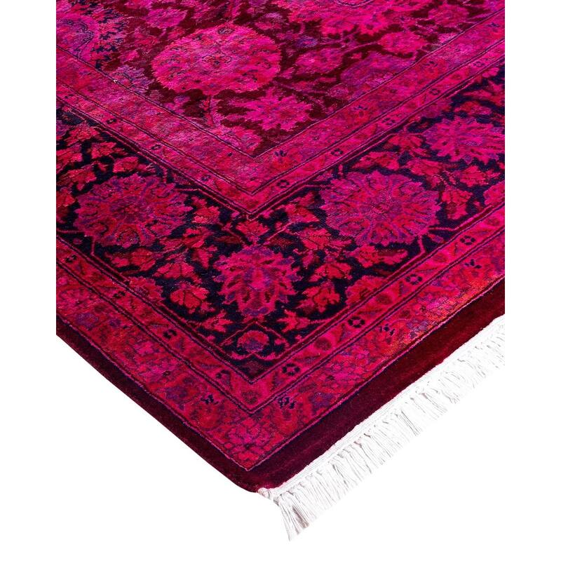Contemporary Overdyed Wool Hand Knotted Area Rug - 6' 1" x 9' 4"