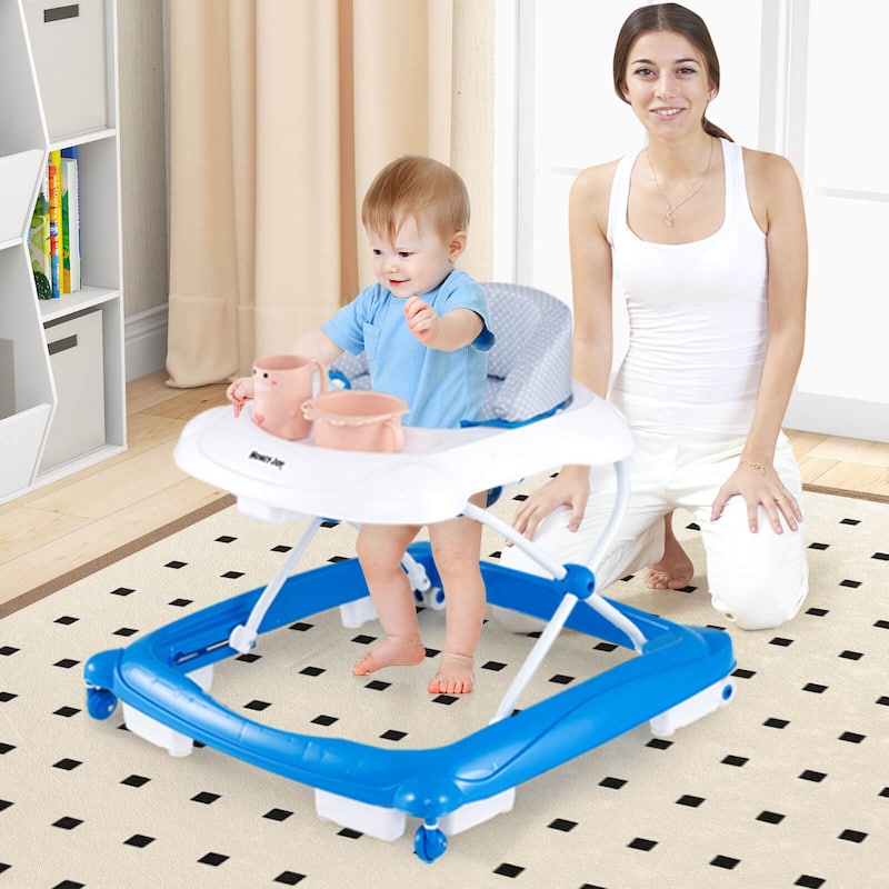 Honeyjoy Foldable Baby Walker with 3 Adjustable Heights Comfy Padded - See Details