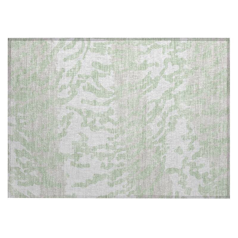 Machine Washable Indoor/ Outdoor Chantille Abstract Animal Print Rug