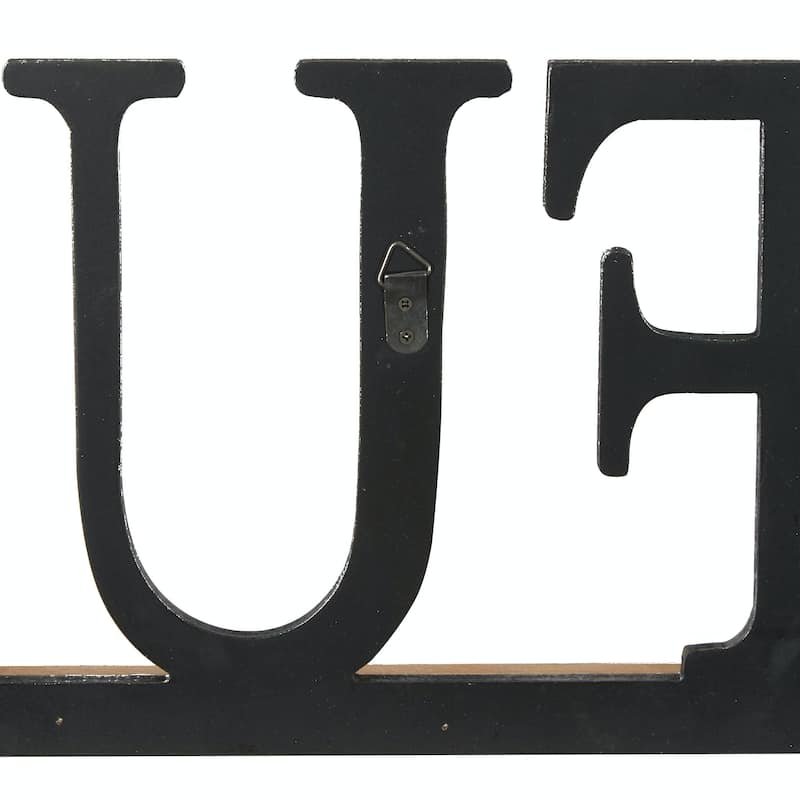 Wood Sign Grateful Home Wall Decor - Black - Roche River Decor