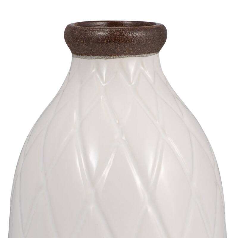 Sagebrook Home Neutral Ceramic Vase