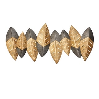 Gold Metal Contemporary Wall Decor Abstract 24 x 47 x 4