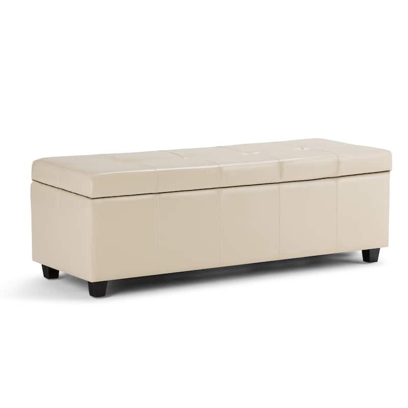 WYNDENHALL Cambridge 48 inch Wide Contemporary Rectangle Storage Ottoman
