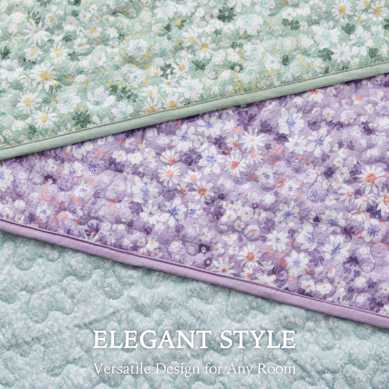 Madison Park Evian 4 Piece Seersucker Quilt Set with Throw Pillow