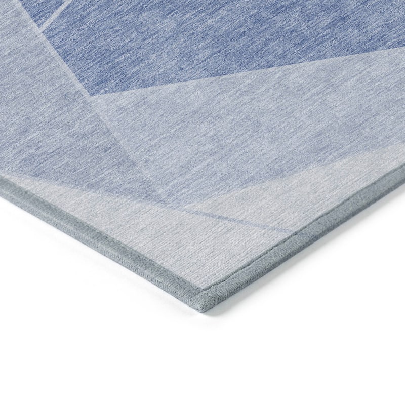 Machine Washable Indoor/ Outdoor Chantille Modern Mosaic Rug