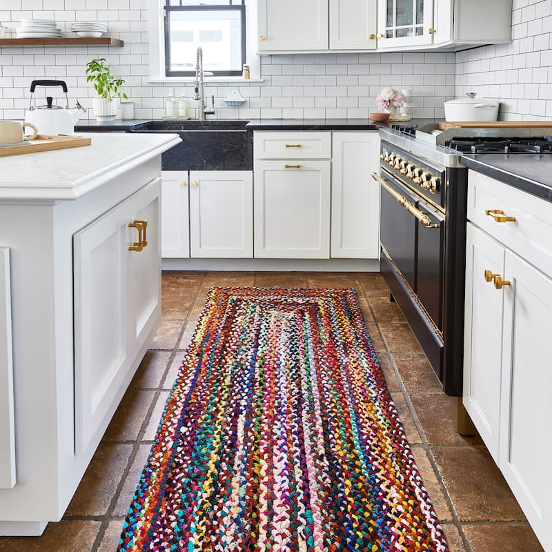 Nuloom Tammara Bohemian Hand Braided Area Rug - 2'6" x 12' Runner - Multicolor