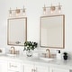 preview thumbnail 16 of 24, Modern 4/3/2-Light Farmhouse Linear Bathroom Vanity Lights Dimmable Wall Sconces with Clear Glass Shade
