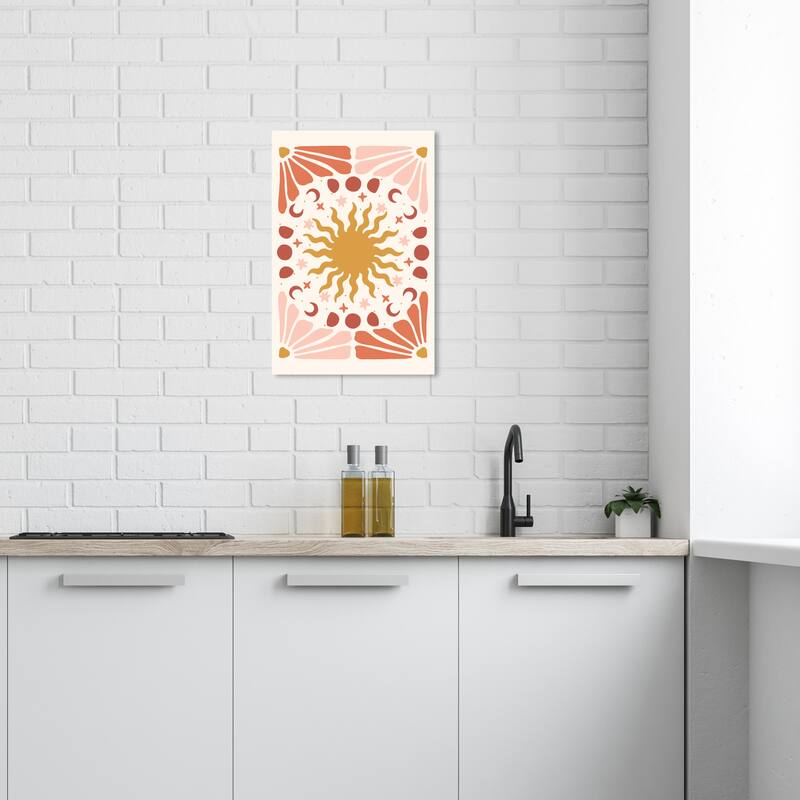 Wynwood Studio Canvas Astronomy and Space The Sun in Tune Yellow and Dark Yellow Modern & Contemporary Wall Art Canvas Print - 16 x 24