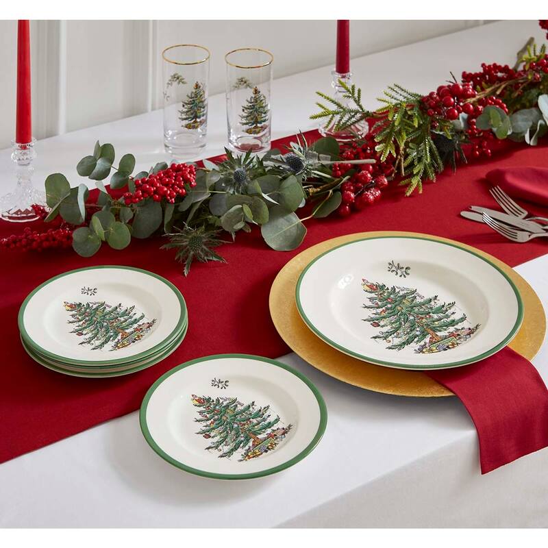 Spode Set of 4 Christmas Tree Plates