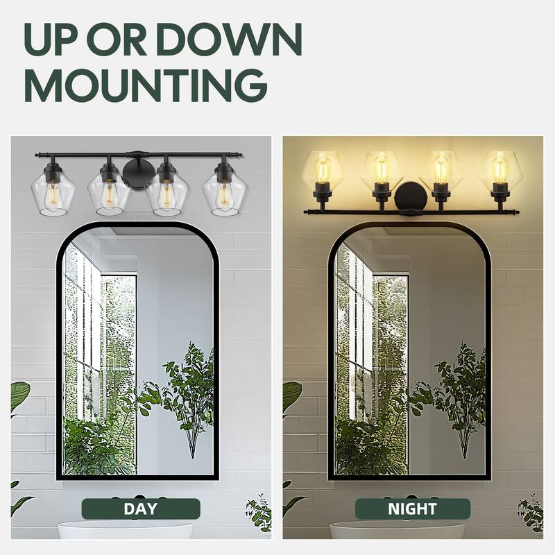 3/4-Light Modern Bathroom Vanity Light