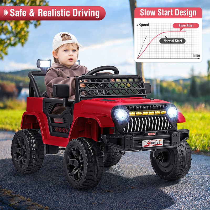 Gymax 12V Kids Ride on Truck Car Battery Powered Toddler Electric - See Details