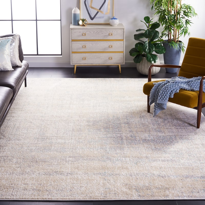 SAFAVIEH Adirondack Lida Modern Abstract Distressed Rug - 10' x 14' - Beige/Slate - Rectangle