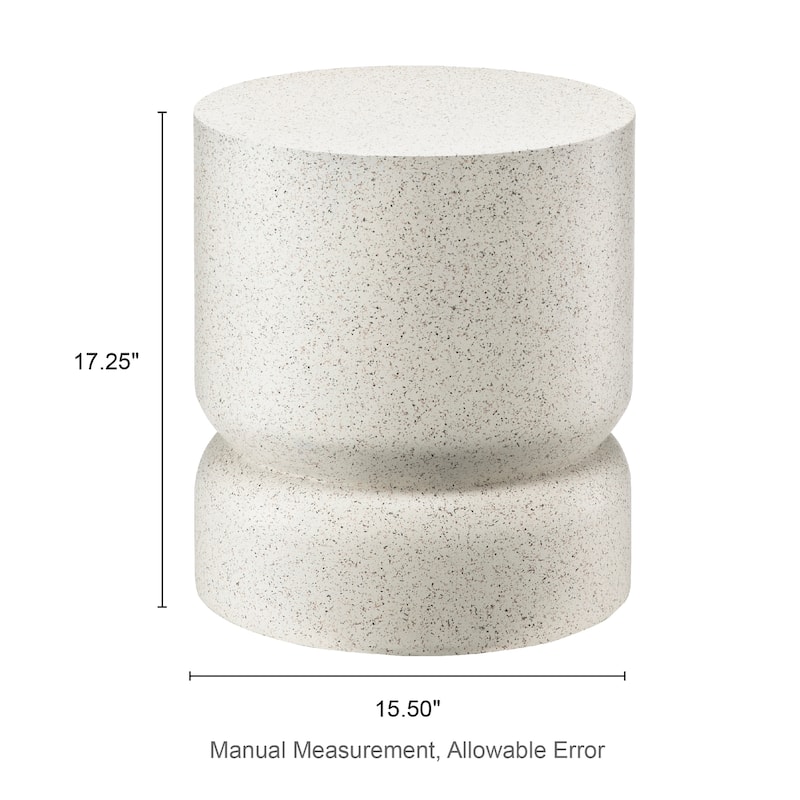 Glitzhome 17"H Multi-functional MGO Garden Stool Outdoor Table