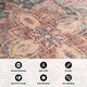 preview thumbnail 6 of 50, Floral Medallion Washable Rug – Low Pile, Non-Slip, Ideal for Entryway, Living Room, and Bedroom