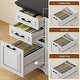 preview thumbnail 22 of 156, Farmhouse Executive L Shaped Desk Home Office Desk with Drawers and Storage Cabinet & Power Outlet