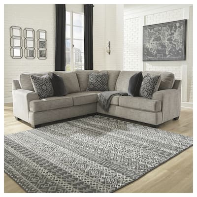 Signature Design by Ashley Bovarian Beige and Grey 2-Piece Sectional Sofa