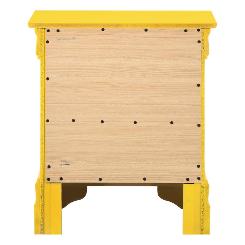 2-Drawer Wood Nightstand - 24" - Yellow