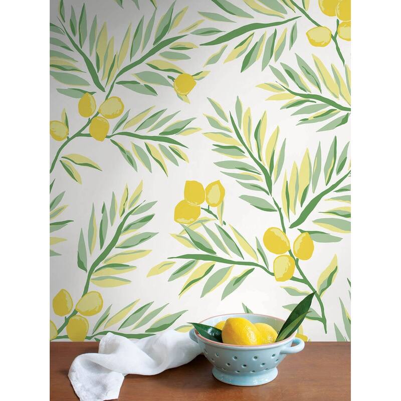 NextWall Lemon Branch Peel and Stick Removable Wallpaper - 20.5 in. W x 18 ft. L