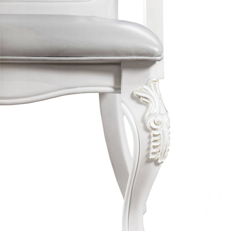 Furniture of America Eugene Traditional Solid Wood 7-Piece Expandable Dining Table Set