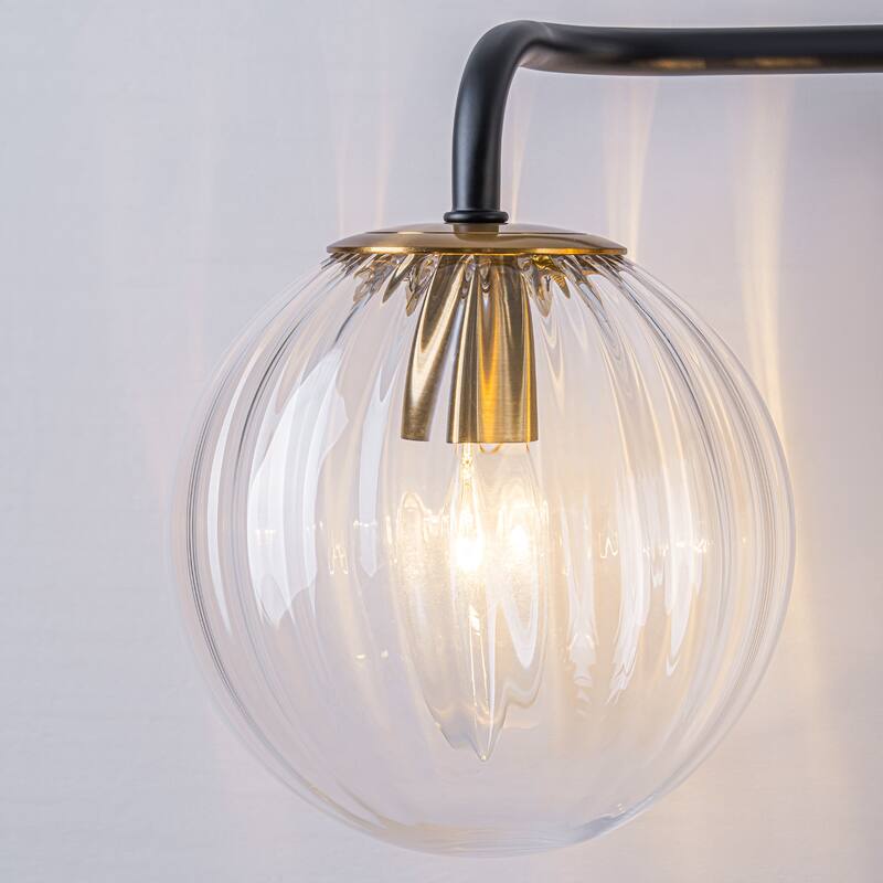 Starsky 3-Lights Modern Dimmable Glass Bathroom Vanity Light