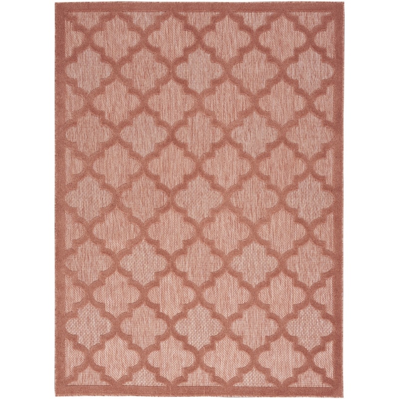 HomeRoots Contemporary Rectangle Outdoor Rug - 6' X 9'