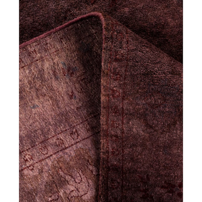 Overdyed One-of-a-Kind Hand-Knotted Area Rug - Purple - 4' 2" x 5' 9"