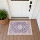 preview thumbnail 11 of 101, Machine Washable Indoor/ Outdoor Traditional Mankato Chantille Rug Purple - 1'8" x 2'6"