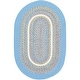 preview thumbnail 2 of 22, Rhody Rug Kid's Place Indoor/Outdoor Braided Area Rug Aqua Blue - 10' x 13' Oval