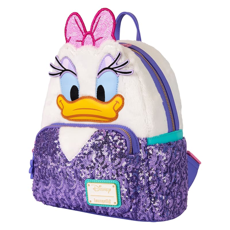 Daisy Duck 85th Anniversary Sequin Plush Cosplay Mini Backpack
