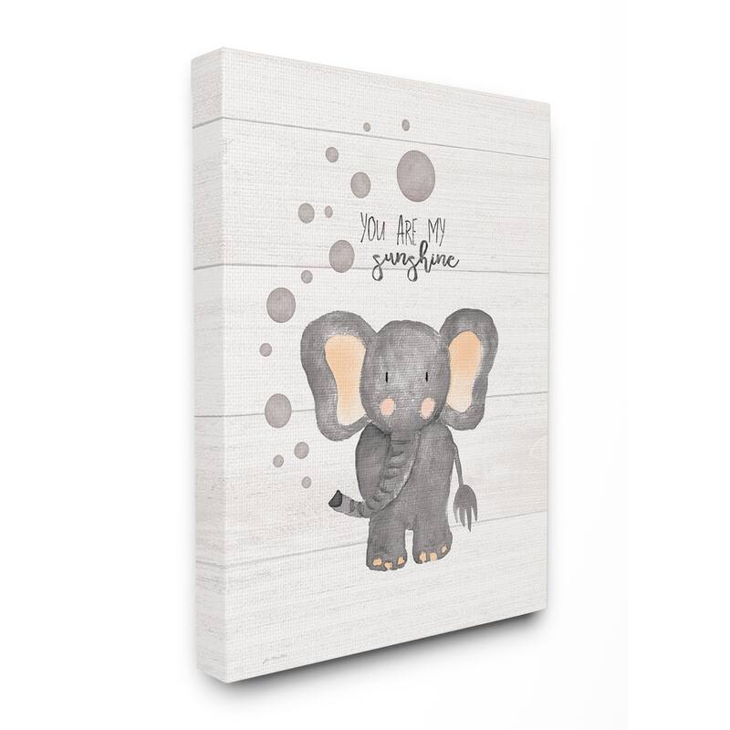 Stupell You Are My Sunshine Elephant Wall Art - canvas wrapped - 24 x 30